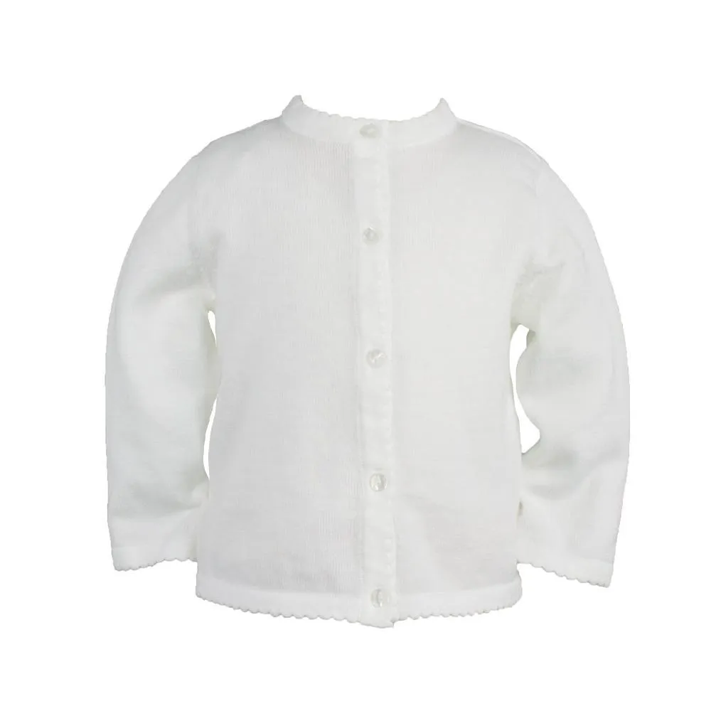 Scalloped Edge Cardigan Sweater