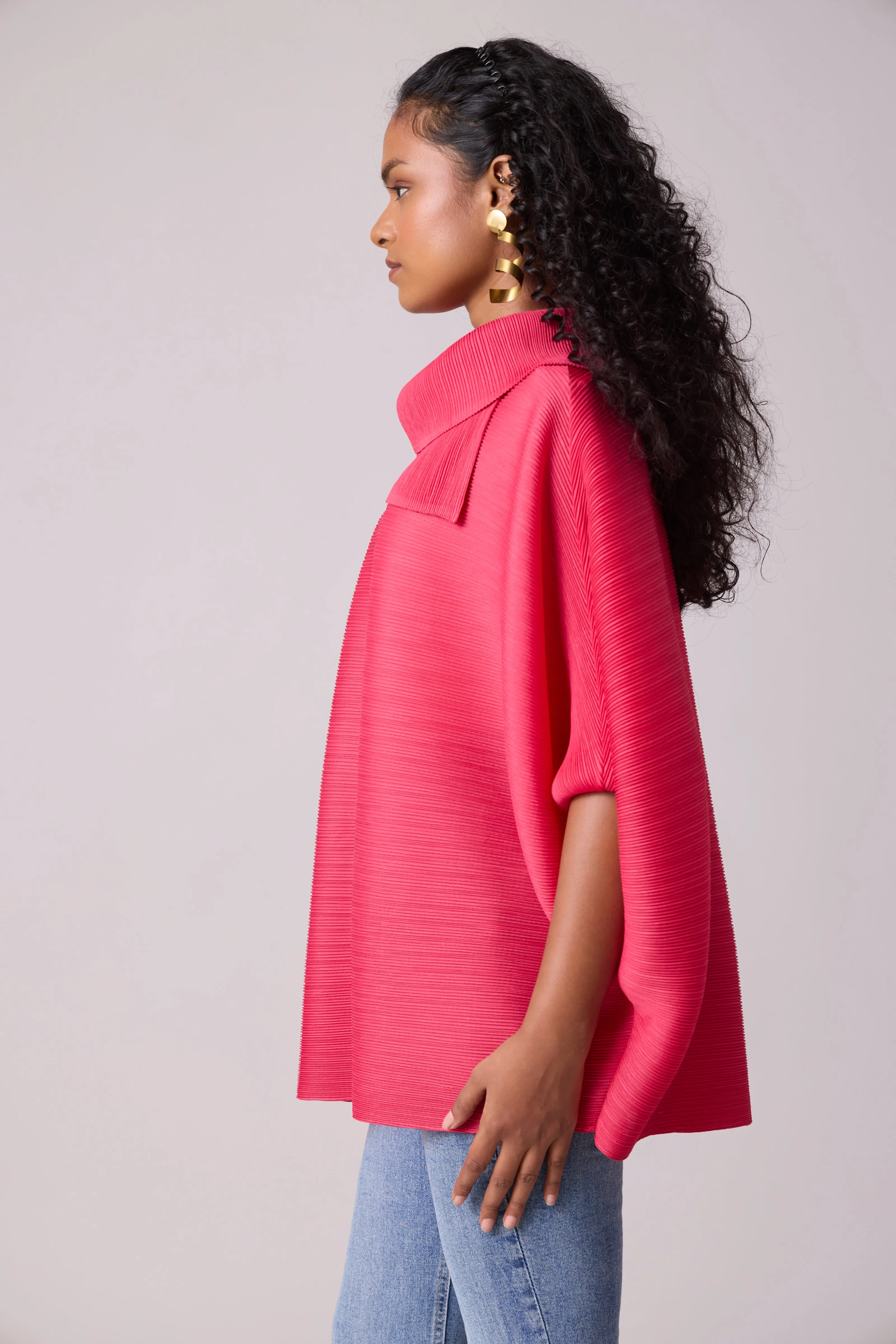 Sloane Batwing Top - Punch Pink