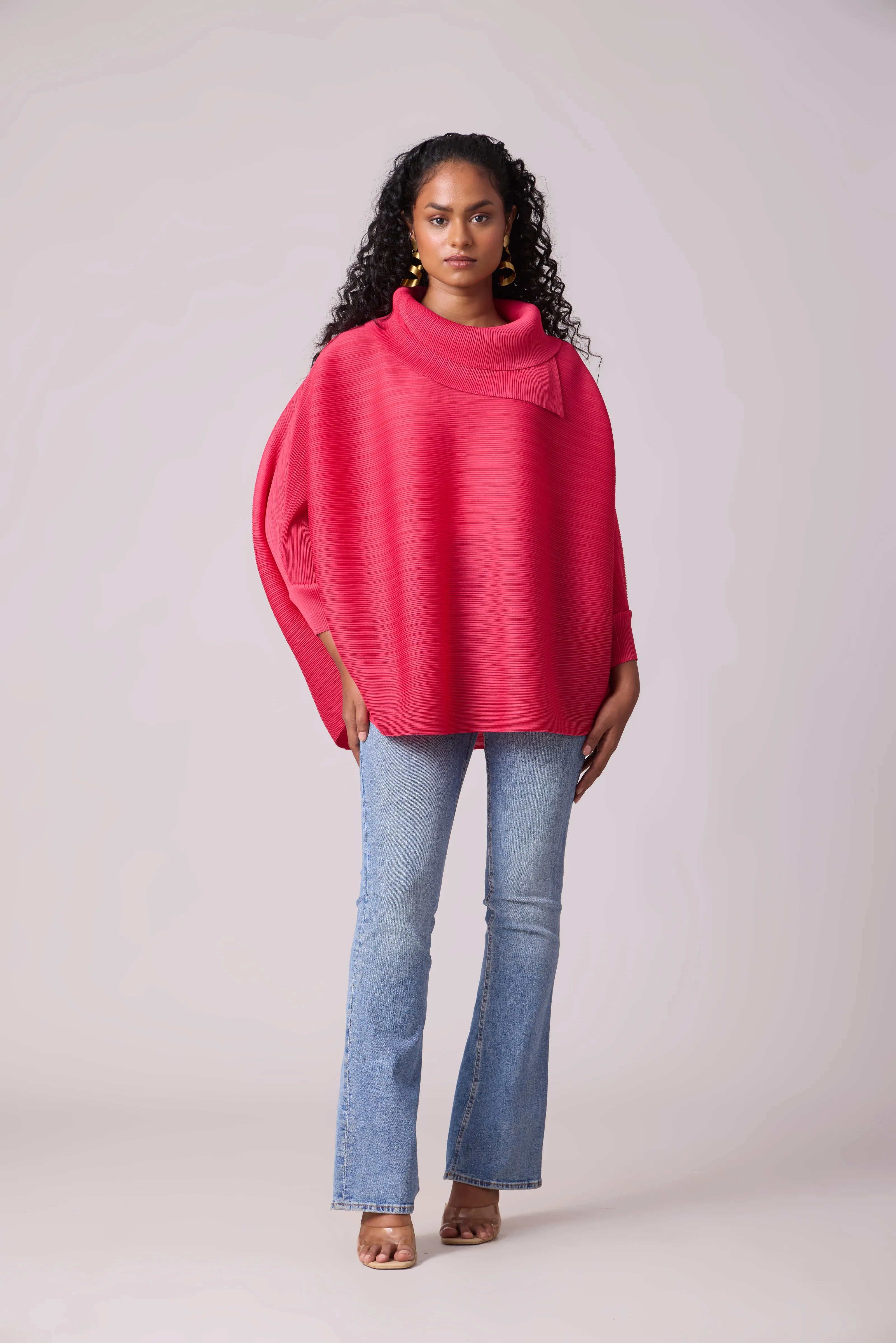 Sloane Batwing Top - Punch Pink