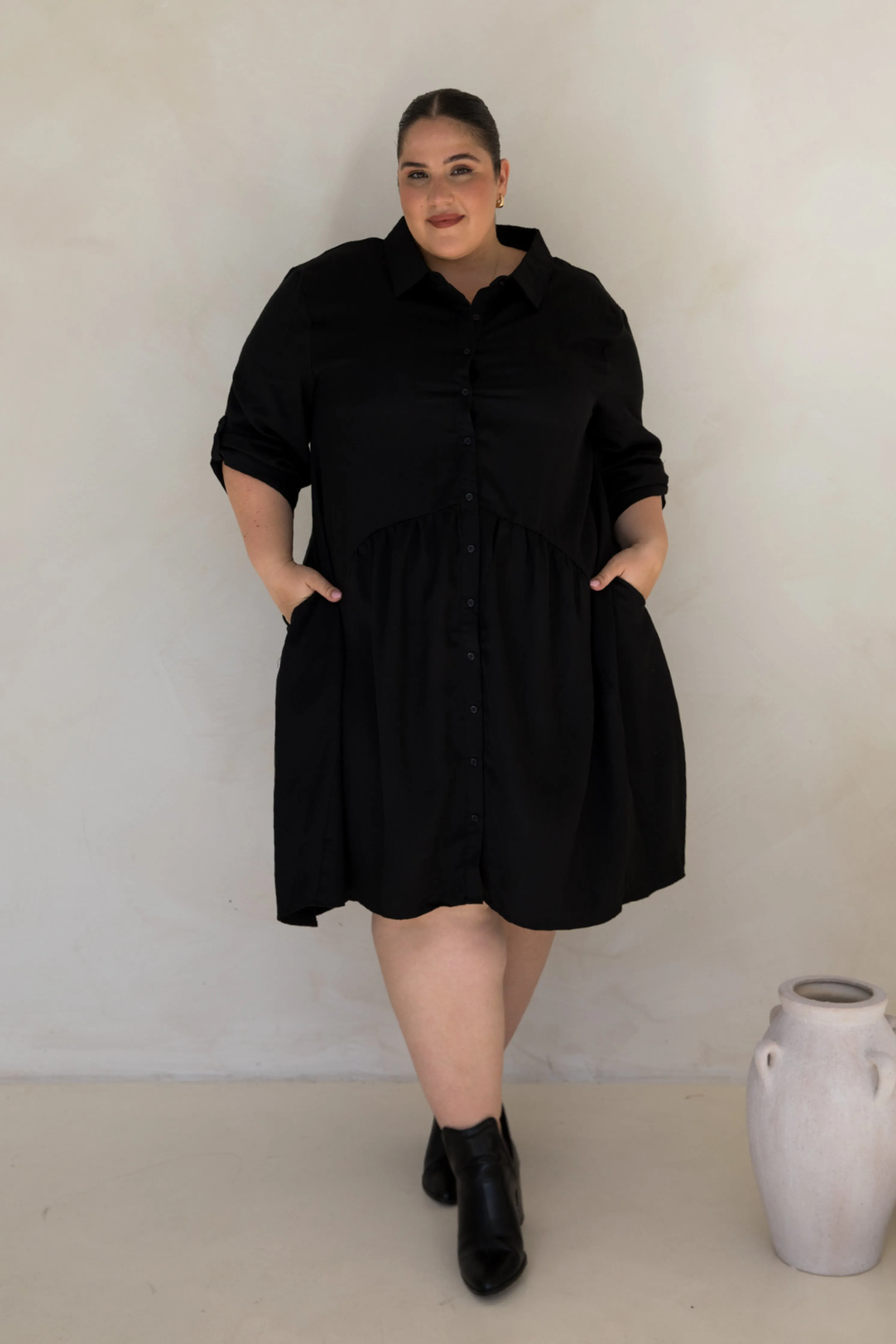 Soho Shirt Dress | Black
