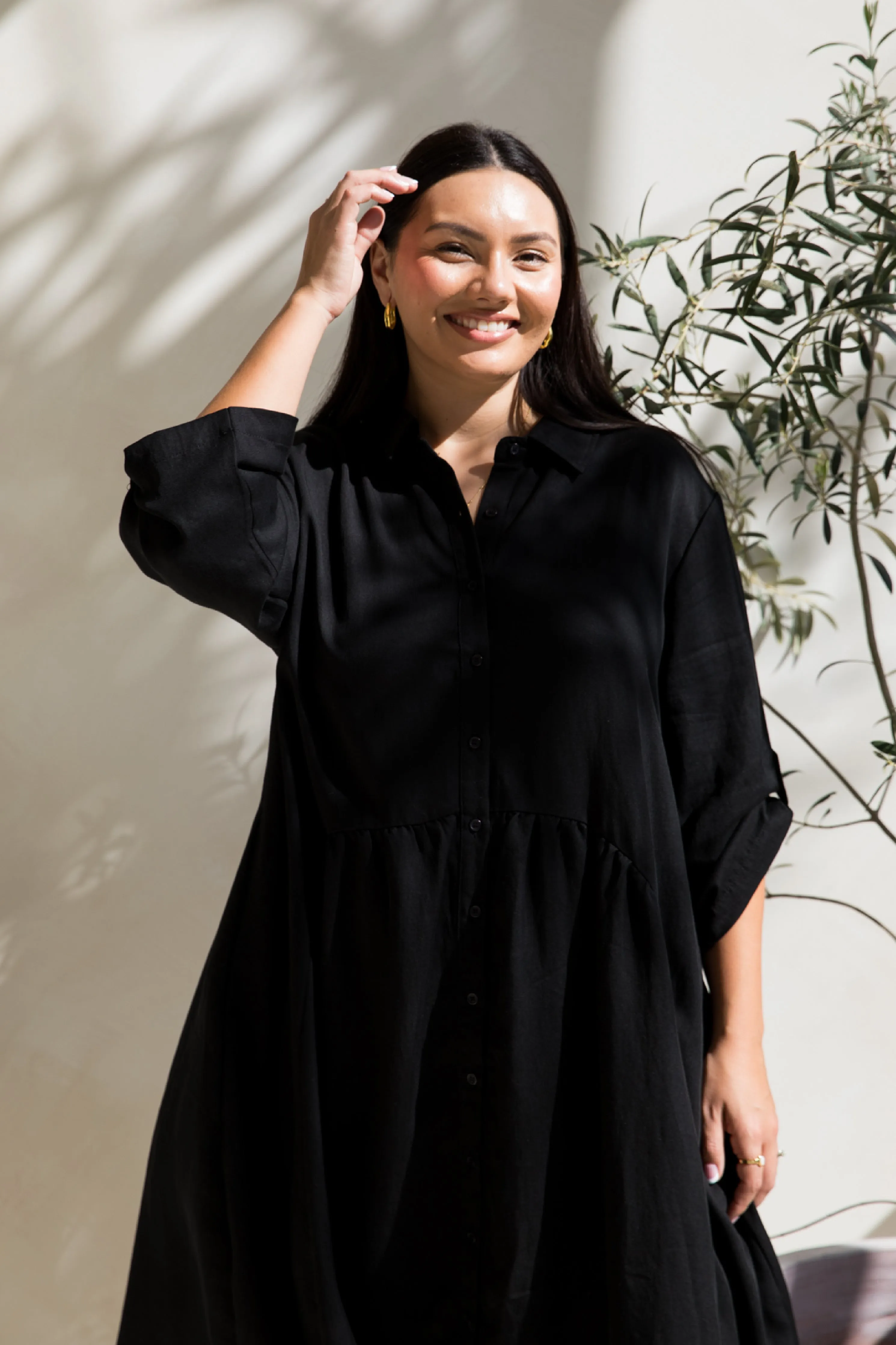 Soho Shirt Dress | Black