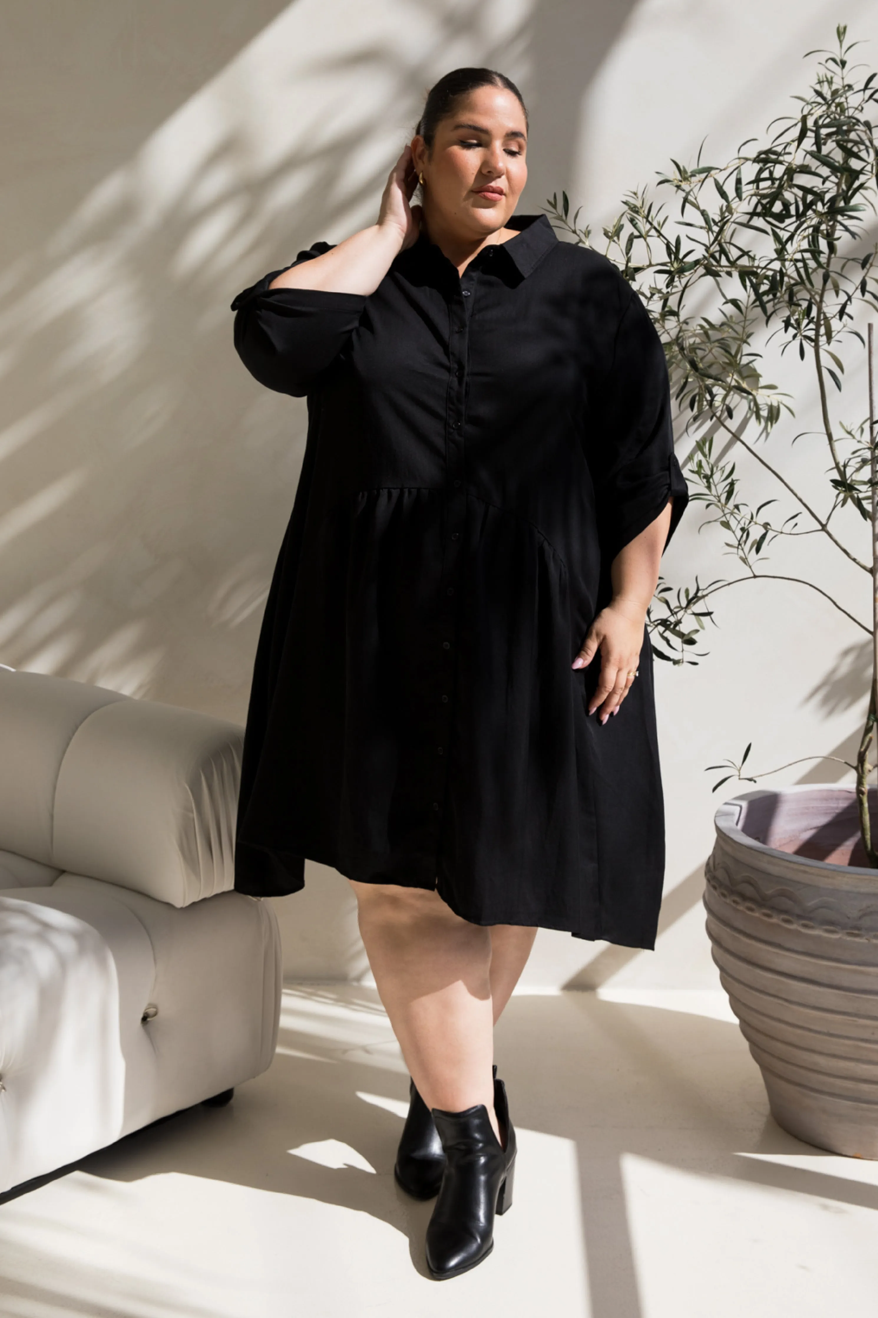 Soho Shirt Dress | Black