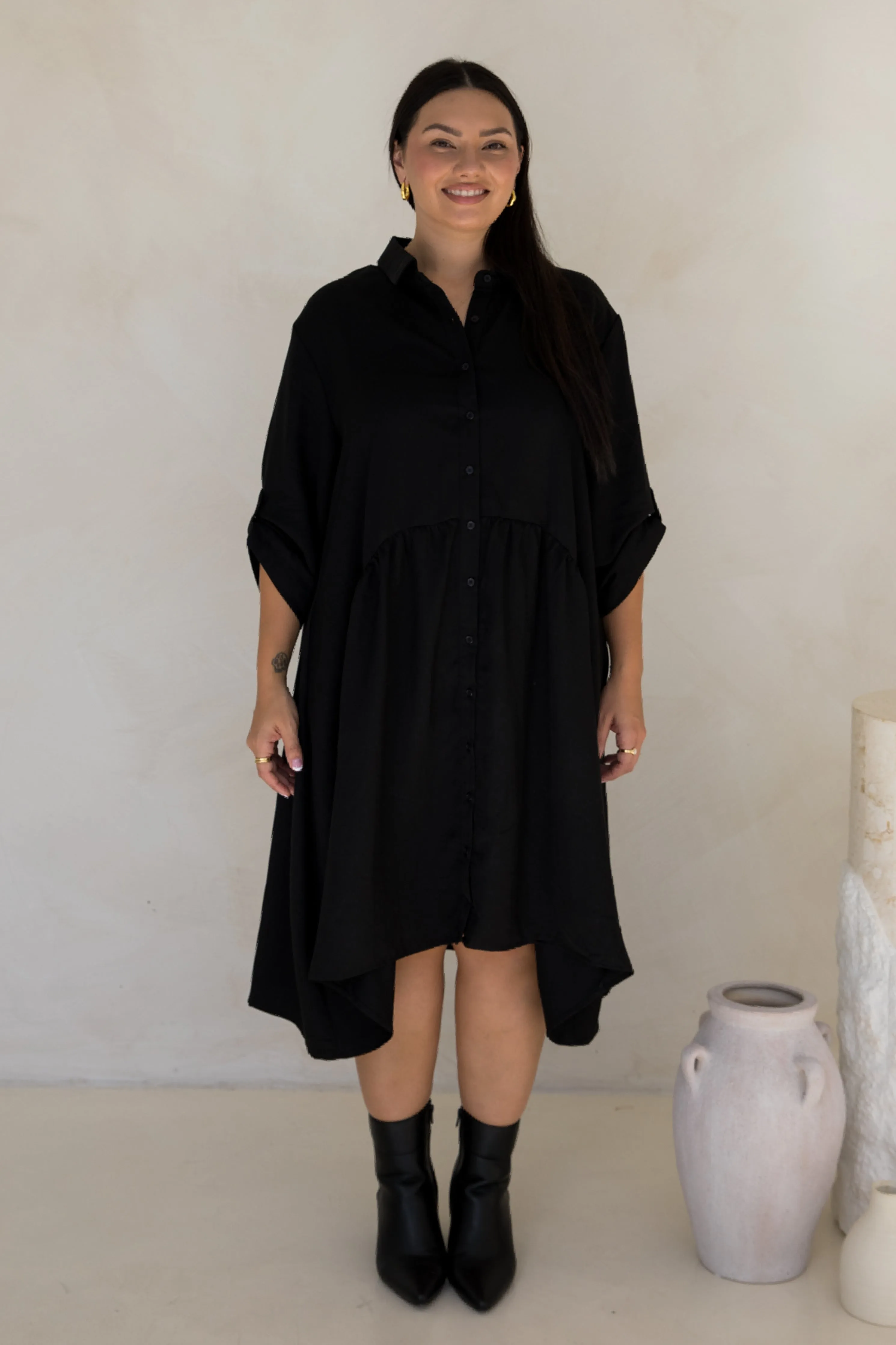 Soho Shirt Dress | Black