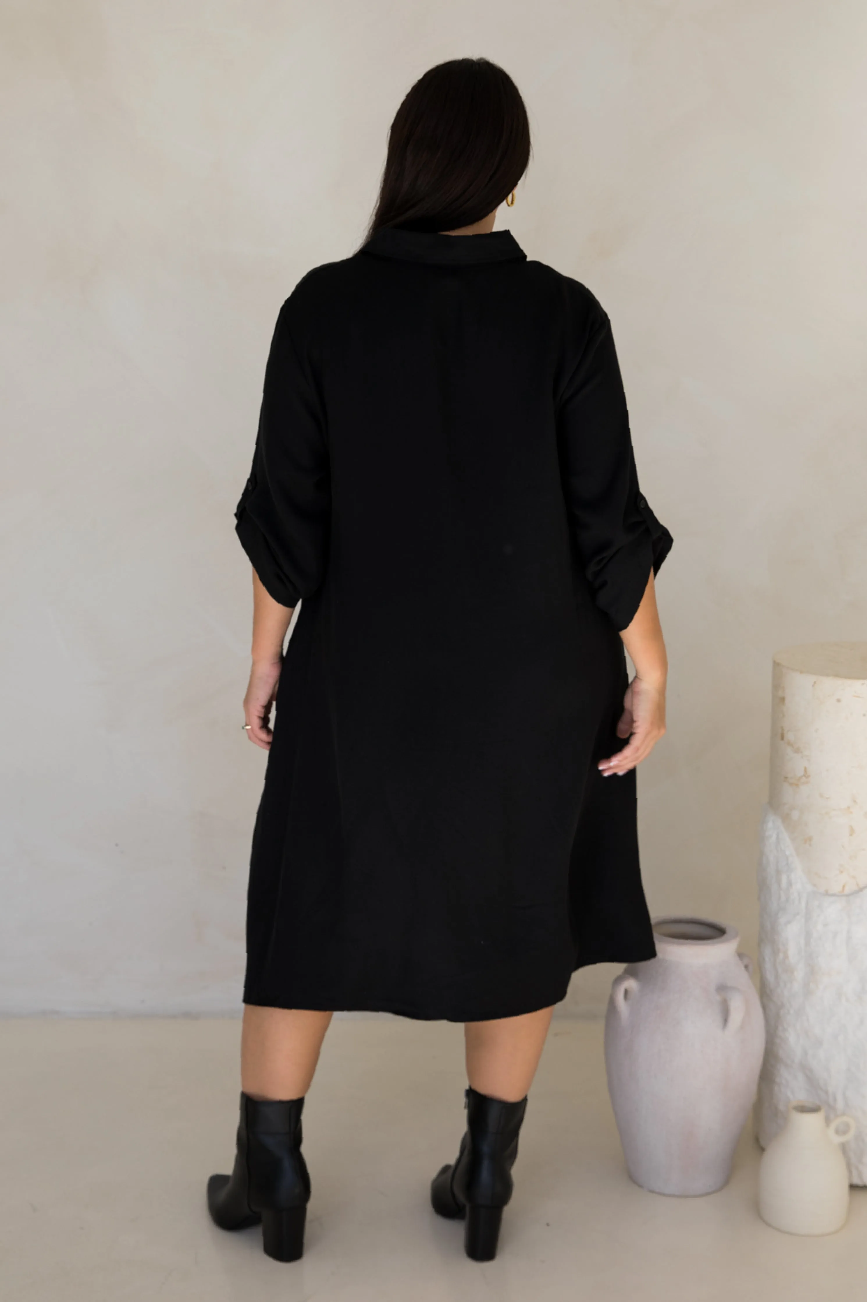 Soho Shirt Dress | Black