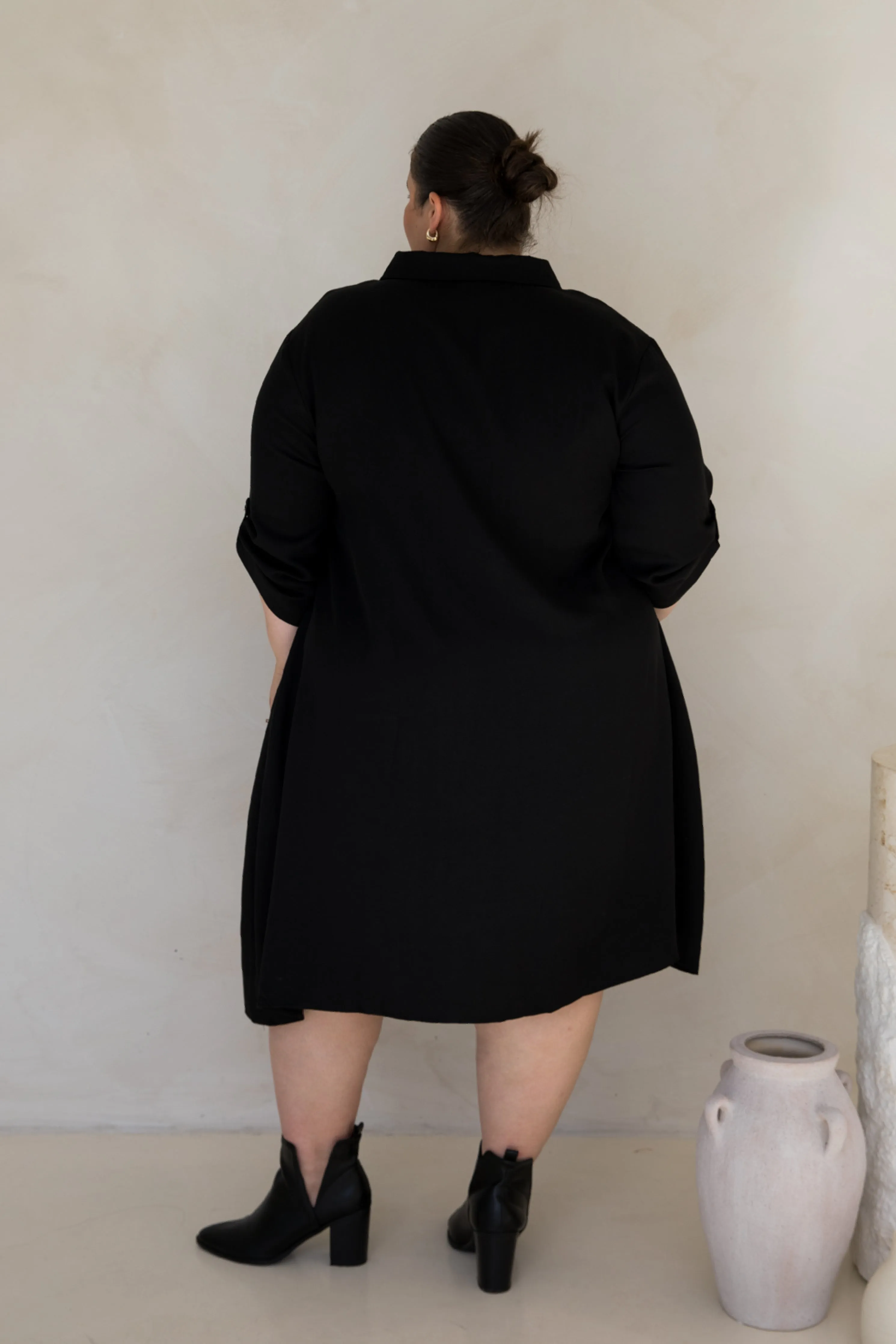 Soho Shirt Dress | Black