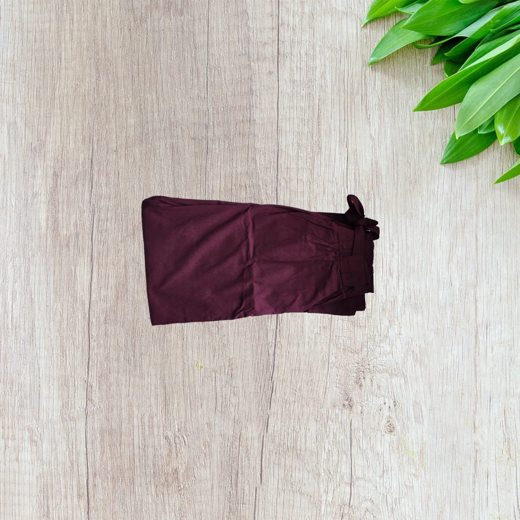 Wine Cotton Lycra Pants